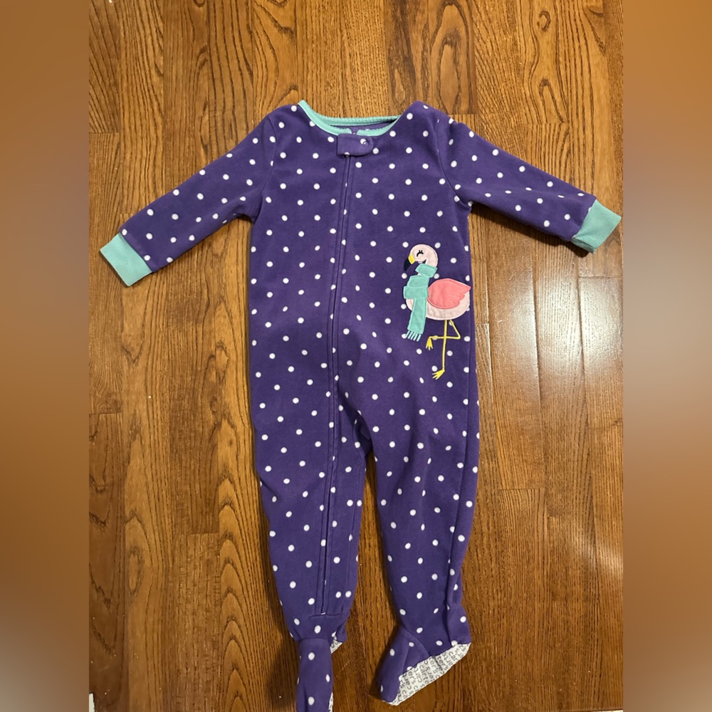 Carters 18m fleece footsies baby girl